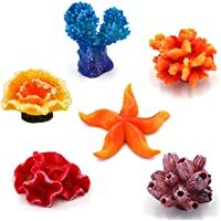 bangminda Decoración del Acuario 6PCS Coral Artificial Estrella de Mar Arrecife de Coral Paisaje Marino- Ornamentos de…